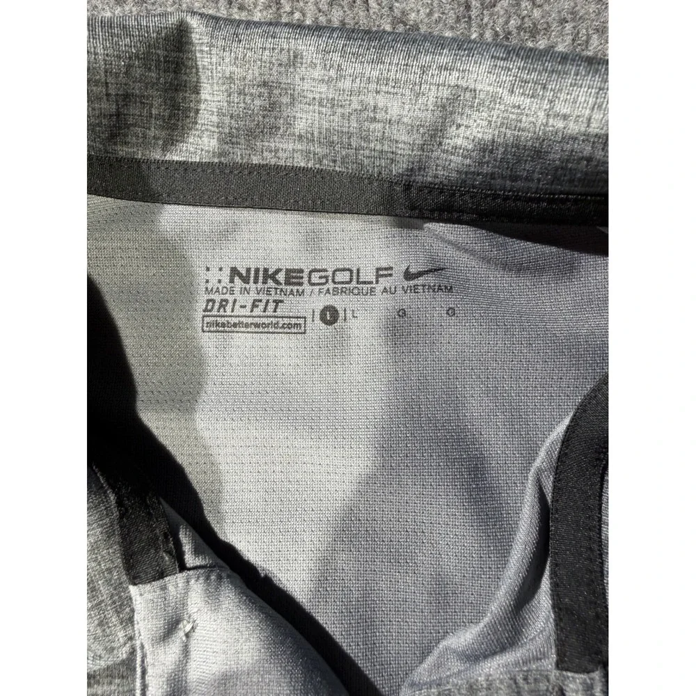 Nike Golf Dri-FIT Polo Shirt Mens Large Grey Dayco Logo Short Sleeve 838965-065